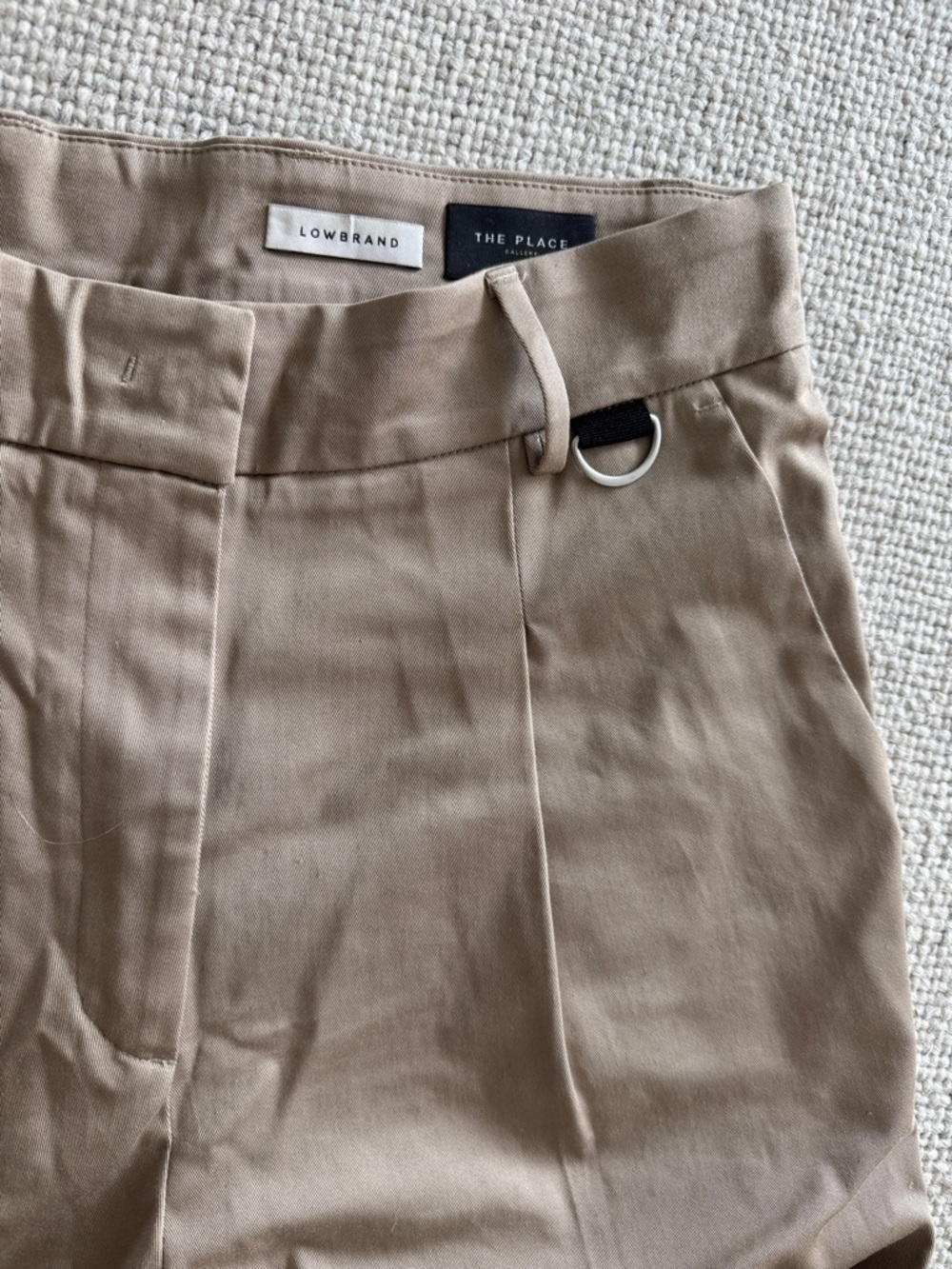 Beige Tailored Trousers